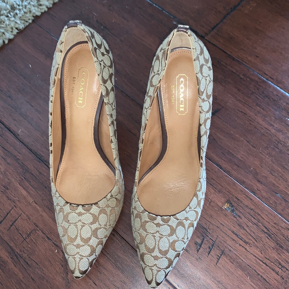 Brown coach heels